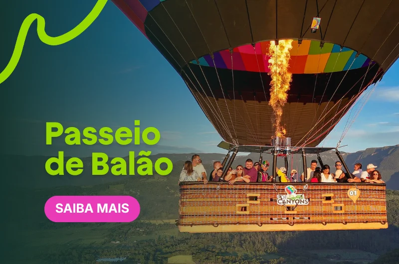 Passeio de Balão Coletivo na Região dos Cânions
